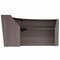 Linea Italia Curved Reception Desk with Counter, 2 Units, 124 inW x 49 inD, Mocha ZUT296 - alternate 4